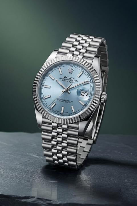 Rolee_x Oyster Perpetual Date Just Silver-SkuBlue