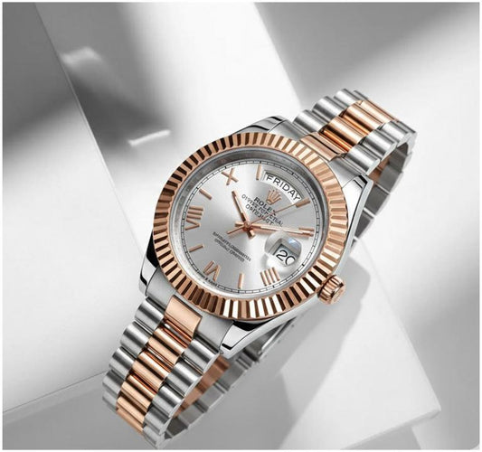 Rolee_x Oyster Perpetual Day Date 40 Battery 2Ton-Copper-White