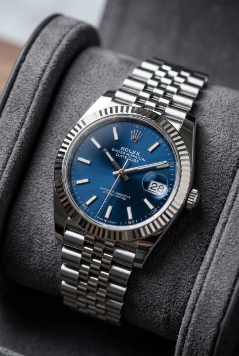 Rolee_x Oyster Perpetual Date Just Silver-Blue