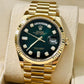 Rol_ex Presi_dent Day_Date Green Diamond Dial Gold Bracelet Mens Watch premiumwearing.online