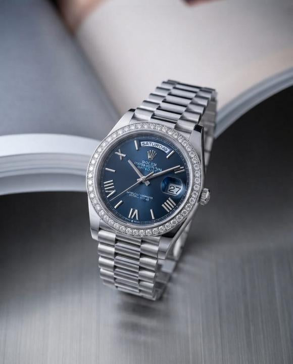 Rolee_x Oyster Perpetual Day Date Diamond 40 Battery