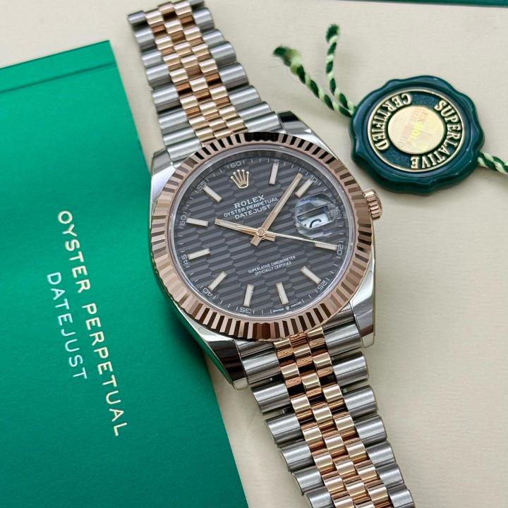 Rolee_x Oyster Perpetual Date Just 2Ton-Copper-Grey