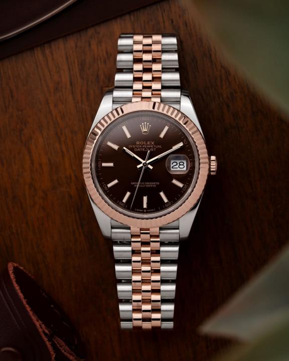 Rolee_x Oyster Perpetual Date Just 2Ton-Copper-Brown