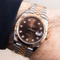 Rolee_x Oyster Perpetual Date Just 2Ton Copper Brown Diamond