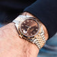 Rolee_x Oyster Perpetual Date Just 2Ton Copper Brown Diamond