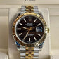 Rolee_x Oyster Perpetual Date Just 2Ton Gold Black