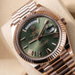 Rolee_x Oyster Perpetual Day Date 40 Battery Copper Green