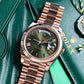 Rolee_x Oyster Perpetual Day Date 40 Battery Copper Green