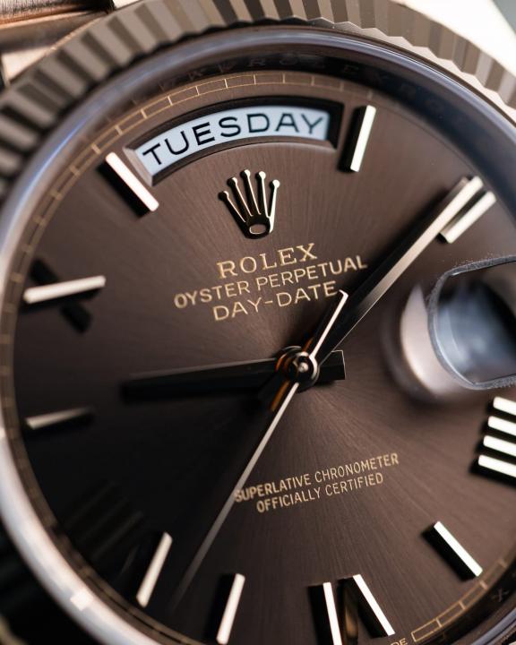 Rolee_x Oyster Perpetual Day Date 40 Battery Copper Brown