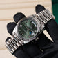 Rolee_x Oyster Perpetual Day Date 40 Battery Silver-Green