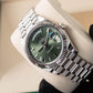 Rolee_x Oyster Perpetual Day Date 40 Battery Silver-Green