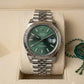 Rolee_x Oyster Perpetual Date Just Silver Green