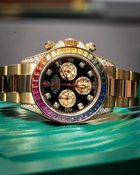 Rolee_x Oyster Perpetual Rainbow Gold