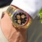 Rolee_x Oyster Perpetual Rainbow Gold
