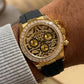 Ro*ex Eye Of The Tiger Gold Dial Silicon Belt Edition Premium Quality Luxury Watch premiumwearing.online