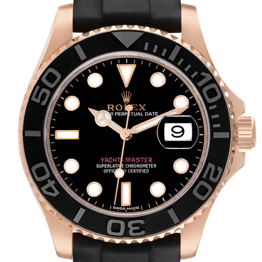 Role_x Yatch Master Rose Gold Oysterflex Black Mint Mens Watch Luxury Edition Premium Quality premiumwearing.online