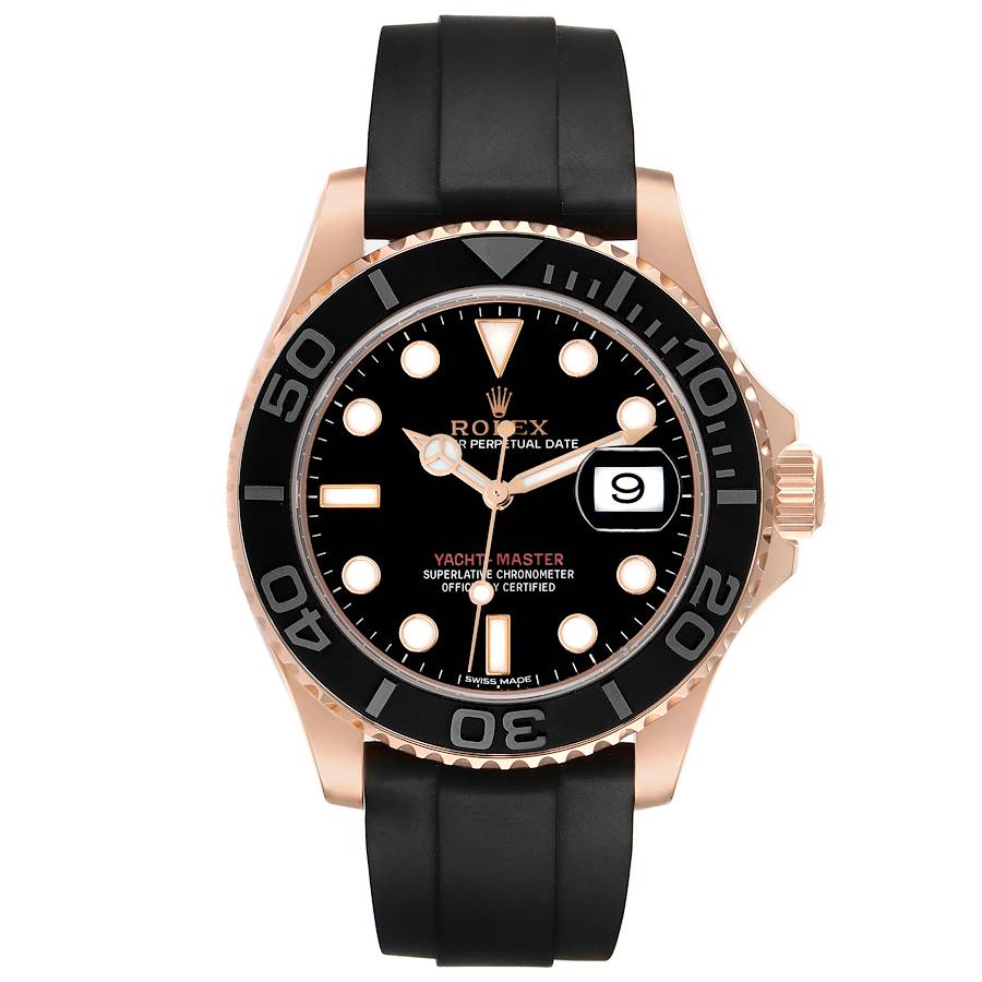 Role_x Yatch Master Rose Gold Oysterflex Black Mint Mens Watch Luxury Edition Premium Quality premiumwearing.online